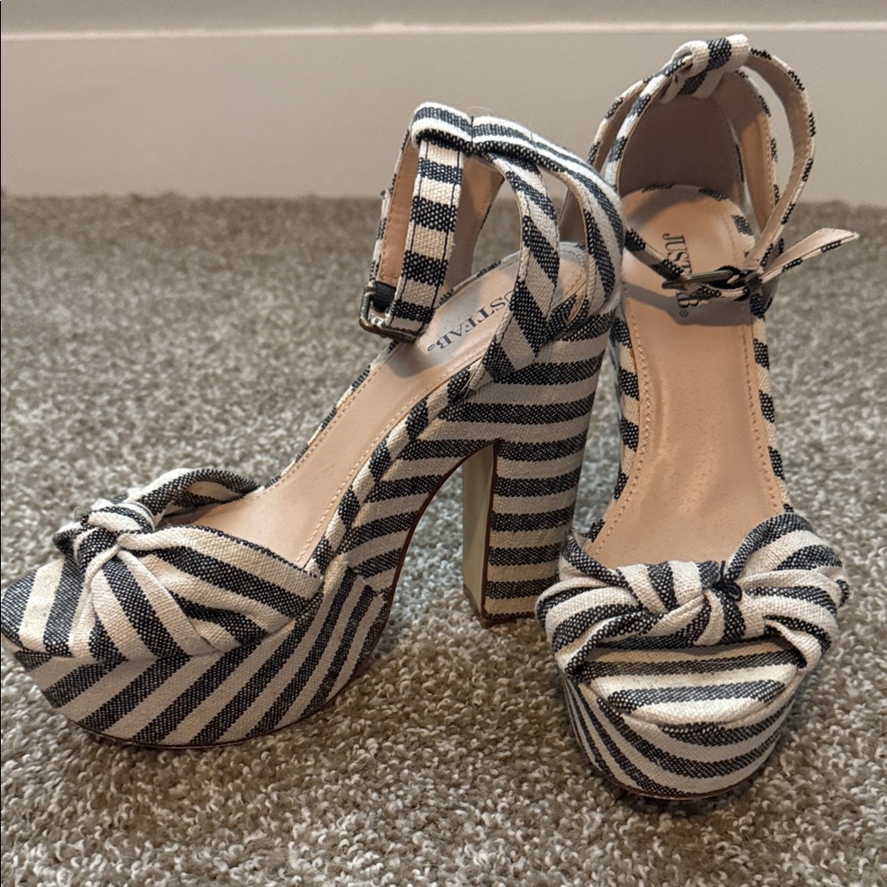 Striped Platform Sandals